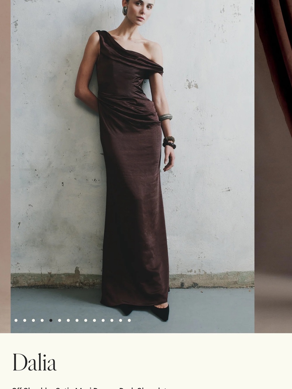 Meshki Chocolate Brown Evening Gown never worn